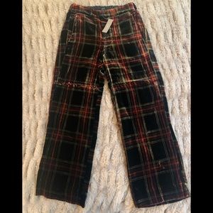 New with tags J CREW tartan plaid velvet pants size 2p.